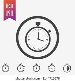 timer icon vector, illustration. stopwatch icon vector
