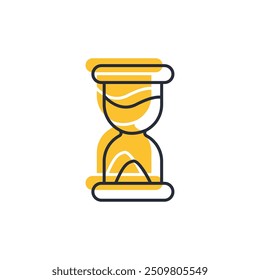 Timer-Symbol, Vektorgrafik. Zeitgebersymbol einzeln auf weißem Hintergrund