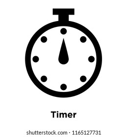 Timer icon vector isolated on white background, Timer transparent sign , black time symbols