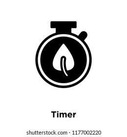 Timer icon vector isolated on white background, logo concept of Timer sign on transparent background, filled black symbol