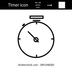 Timer Icon Vector; Stopwatch Icon EPS 10