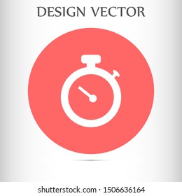 Timer icon vector. Waiting, chronometer, Time stopwatch and Clock concept. Sign isolated on white background. Clock timer alert in Trendy Flat style for graphic design, Web site, UI. EPS10
