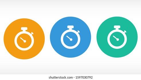 Timer icon vector. Waiting, chronometer, Time stopwatch and Clock concept. Sign isolated on white background. Clock timer alert in Trendy Flat style for graphic design, Web site, UI. EPS10
