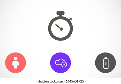 Timer icon vector. Waiting, chronometer, Time stopwatch and Clock concept. Sign isolated on white background. Clock timer alert in Trendy Flat style for graphic design, Web site, UI. EPS10