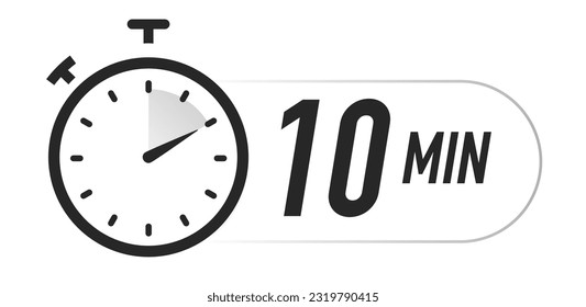 Timer icons 10 minutes vector black color