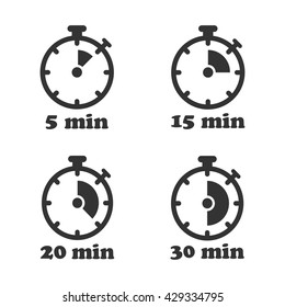 Timer Icons 5 15 20 30 Stock Vector (Royalty Free) 320404652