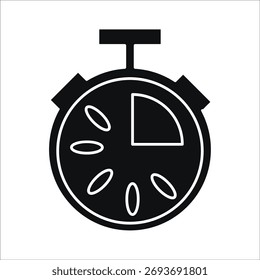 ícones de temporizador. ilustração de vetor sólido simples