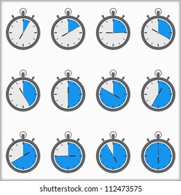 Timer icons, vector eps10 illustration