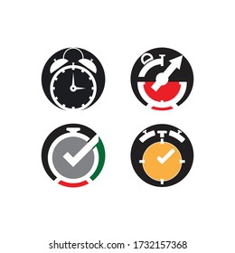 Plantilla de vector de negocio del logotipo de ilustración de temporizador