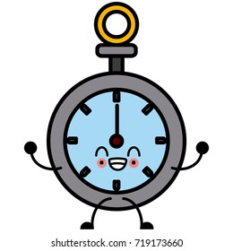 Timer isolated symbol cute kawaii cartoon