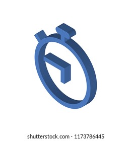 Timer isometric left top view 3D icon
