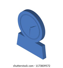 Timer isometric left top view 3D icon