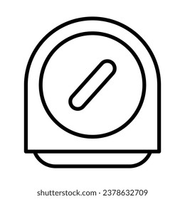 icono de utensilios de cocina con temporizador en línea