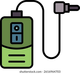 Timer Line Filled Vector Icon Design