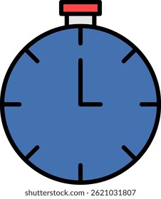 Timer Line Filled Vector Icon Design
