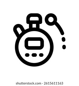 timer line icon. Clean and minimalist vector icon for websites, mobile apps, presentations, and logos. Fully scalable and customizable for any project.