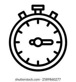 Timer Line Icon Design For Personal And Commercial Use