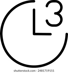 timer line icon illustration vector