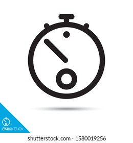 Timer line icon. Stop watch vector symbol. User interface pictogram for web and apps.