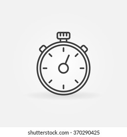 Timer line icon - vector outline timer or stopwatch symbol. Minimal sport competition sign