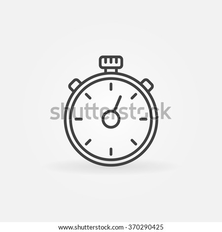 Timer line icon - vector outline timer or stopwatch symbol. Minimal sport competition sign