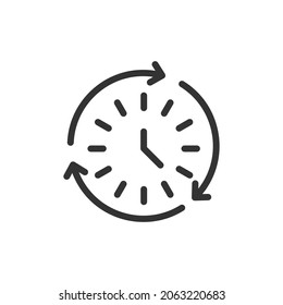 Timer line icon. Web symbol for web and apps. Sign design in outline style. Timer stroke object.