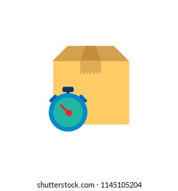 Timer Logistic Logo Icon Design