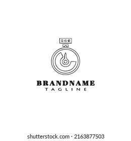 patrón de diseño de icono de caricatura de logotipo negro vector aislado moderno
