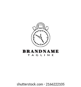 timer logo cartoon icon design template black modern isolated vector illustration