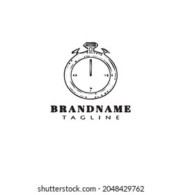 timer logo cartoon icon modern vector illustration