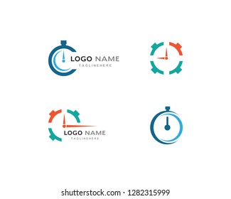 Timer logo vector template