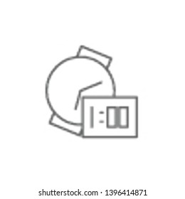 O’clock, timer, mall, shop icon. Element of trade mall icon. Thin line icon for website design and development, app development. Premium icon