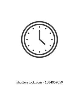 Timer mode button line icon. linear style sign for mobile concept and web design. Clock, circle button outline vector icon. Symbol, logo illustration. Vector graphics