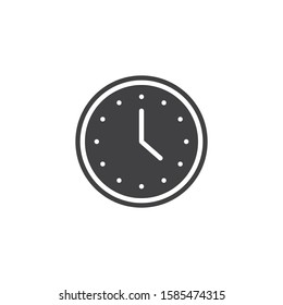 Timer mode button vector icon. filled flat sign for mobile concept and web design. Clock, circle button glyph icon. Symbol, logo illustration. Vector graphics
