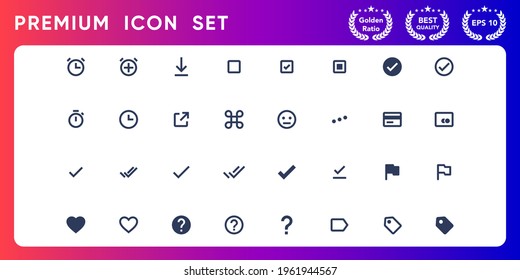 Timer modern line icon vector set.