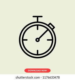 Timer modern vector style. Hour icon concept. Clock time icon for web and app.