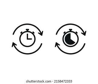 Timer reuse icon. Vector illustration