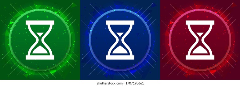 Timer sand hourglass icon isolated on elegant modern design abstract buttons set illustration