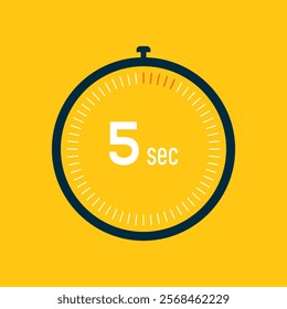 Timer sec icon, seconds digital timer. Clock and watch, countdown.
