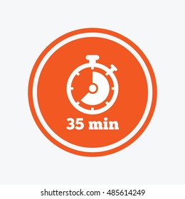 Timer Sign Icon 5 Minutes Stopwatch Stock Vector (Royalty Free) 412087060