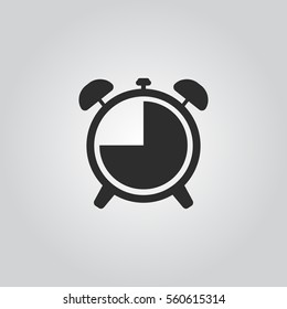 Timer sign icon. 45 minutes stopwatch symbol.