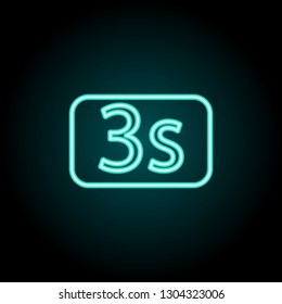 Timer sign icon. Elements of Image in neon style icons. Simple icon for websites, web design, mobile app, info graphics