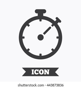 Timer sign icon. Stopwatch symbol. Graphic design element. Flat timer symbol on white background. Vector