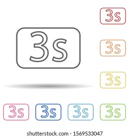 Timer sign in multi color style icon. Simple thin line, outline vector of image icons for ui and ux, website or mobile application