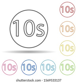Timer sign in multi color style icon. Simple thin line, outline vector of image icons for ui and ux, website or mobile application