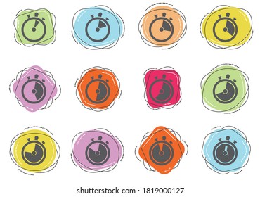 Timer simply symbols for web and user interface