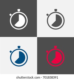Timer And Stop Watch Icon And Logo Design Template