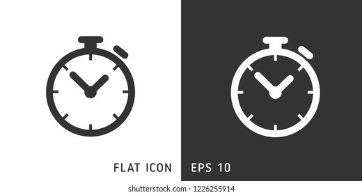 Timer / Stopwatch / Chronometer flat vector icon suitable for use on the web or to integrate in your graphic design projects. 