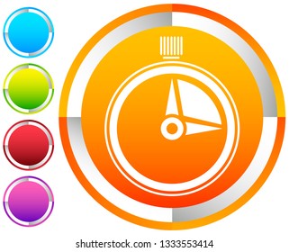 Timer, stopwatch icon. Urgency, turnaround time, schedule concepts