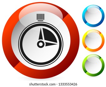 Timer, stopwatch icon. Urgency, turnaround time, schedule concepts